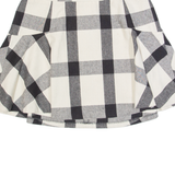 BANANA REPUBLIC Womens Pleated Skirt Black Short Wool Check UK 8