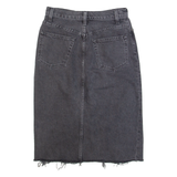 REFORMATION Womens Straight Skirt Black Midi Denim S