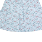 KENZO Womens Pleated Skirt Blue Short Floral M