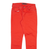 LEVI'S Womens Trousers Red Slim Straight W30 L32