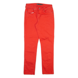 LEVI'S Womens Trousers Red Slim Straight W30 L32