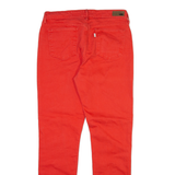 LEVI'S Womens Trousers Red Slim Straight W30 L32