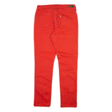 LEVI'S Womens Trousers Red Slim Straight W30 L32