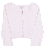 GUESS Cropped Womens Cardigan Pink Tight Knit S