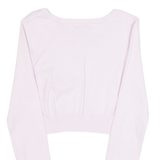 GUESS Cropped Womens Cardigan Pink Tight Knit S