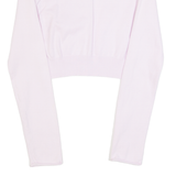GUESS Cropped Womens Cardigan Pink Tight Knit S