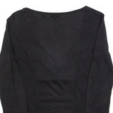 TED BAKER Womens Cardigan Black V-Neck Tight Knit S