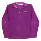 REGATTA Womens Fleece Purple 1/4 Zip UK 12