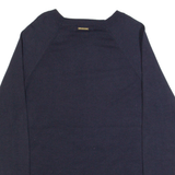 MICHAEL KORS Womens Patterned Jumper Blue Striped Tight Knit S