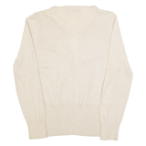 MONSOON Womens Cardigan Beige Tight Knit UK 12