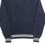 TOMMY HILFIGER Mens Jumper Blue 1/4 Zip Tight Knit M