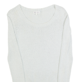 REISS Womens Jumper Blue Tight Knit XS