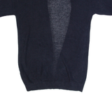 COS Womens Cardigan Black Open Knit Linen XS