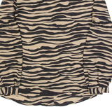 HOBBS LONDON Womens Printed Shirt Beige V-Neck Long Sleeve Animal Print UK 6