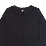 LANDS END Shaped Fit Womens Top Black Long Sleeve XL