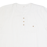 TRESPASS Womens Top Cream V-Neck Striped UK 18