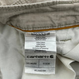 Carhartt Cargo Shorts - 31W 13L Beige Cotton