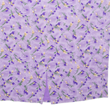 Womens Straight Skirt Purple Midi Floral 2XL