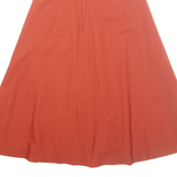 Womens A-Line Skirt Orange Midi XS