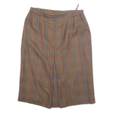 Womens Straight Skirt Brown Midi M