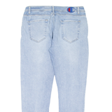 CHAMPION Distressed Womens Jeans Blue Regular Tapered W34 L29