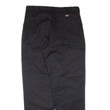 DICKIES Workwear Mens Trousers Black Relaxed Tapered W35 L33