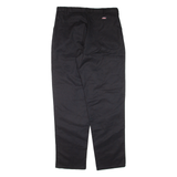 DICKIES Workwear Mens Trousers Black Relaxed Tapered W35 L33