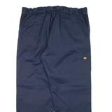 DICKIES Double-knee Workwear Mens Trousers Blue Loose Straight W42 L30