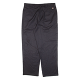 DICKIES Workwear Mens Trousers Black Relaxed Straight W38 L28