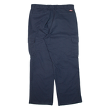 DICKIES Cargo Workwear Mens Trousers Blue Relaxed Straight W35 L28