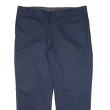 DICKIES Workwear Mens Trousers Blue Regular Straight W40 L30