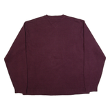 TOMMY HILFIGER Mens Jumper Maroon Tight Knit XL