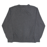 TOMMY HILFIGER Mens Jumper Grey V-Neck Tight Knit L