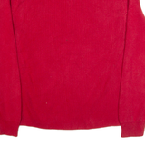 TOMMY HILFIGER Womens Jumper Red 1/4 Zip Tight Knit XL