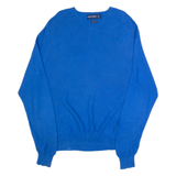 POLO RALPH LAUREN GOLF Mens Jumper Blue V-Neck Tight Knit L