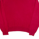 POLO RALPH LAUREN Mens Jumper Red V-Neck Tight Knit 2XL