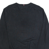 TOMMY HILFIGER Mens Jumper Black Tight Knit L