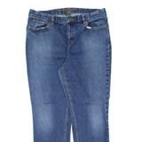 LAUREN RALPH LAUREN Womens Jeans Blue Slim Straight Stone Wash W32 L27