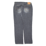 LEVI'S 505 Low Rise Womens Jeans Black Slim Straight Charcoal Wash W34 L31