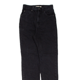 LEVI'S 70's High Waist Womens Jeans Black Slim Straight W25 L30