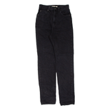 LEVI'S 70's High Waist Womens Jeans Black Slim Straight W25 L30