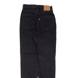 LEVI'S 70's High Waist Womens Jeans Black Slim Straight W25 L30