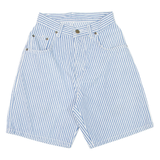REAL CLOTHES Womens Denim Shorts Blue 90s Pinstripe XXS W22