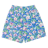 BACK BAY Pleated Womens Casual Shorts Blue 90s Floral S W27