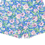 BACK BAY Pleated Womens Casual Shorts Blue 90s Floral S W27