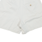 CAROLINA BLUES Pleated Womens Chino Shorts Grey S W28