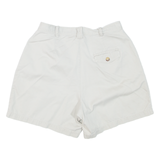 CAROLINA BLUES Pleated Womens Chino Shorts Grey S W28