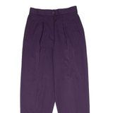 BETTY BARCLAY Womens Trousers Purple Slim Tapered 90s Wool W26 L27