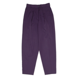 BETTY BARCLAY Womens Trousers Purple Slim Tapered 90s Wool W26 L27
