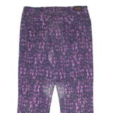 LEVI'S Mid Rise Womens Trousers Purple Regular Skinny W34 L26